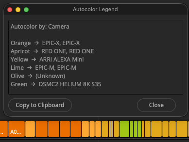 Autocolor script interface